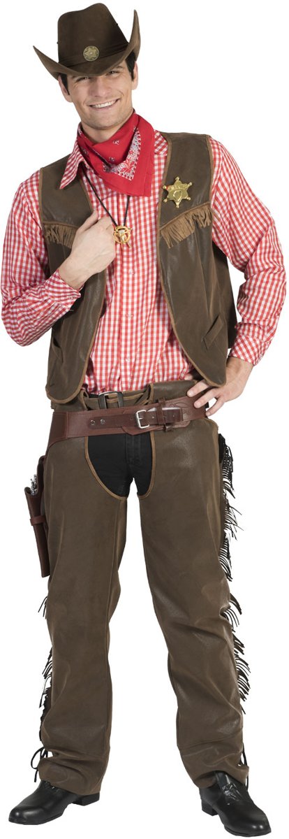 Cowboy & Cowgirl Kostuum | Wild West Wade | Man | Maat 60-62 | Carnaval kostuum | Verkleedkleding